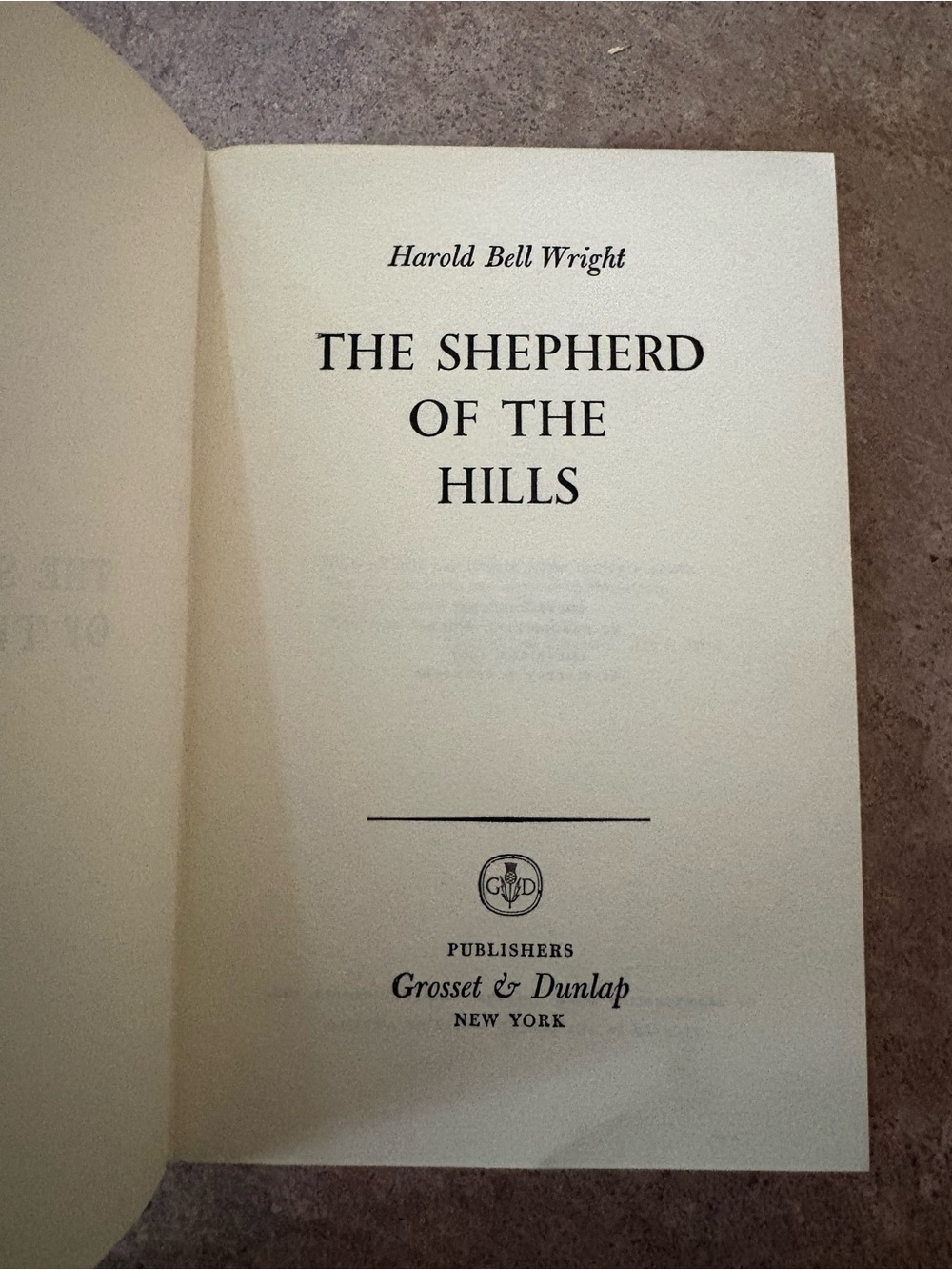 Shepherd of the Hills by author Harold Bell Wright (signed) 1907